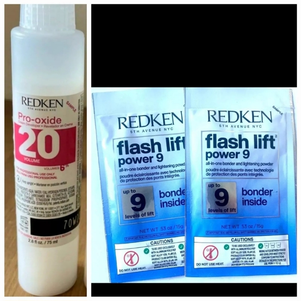 Redken Flash Lift Power 9 All-in-One Bonder Lightening Powder & Pro-Oxide 20Vol